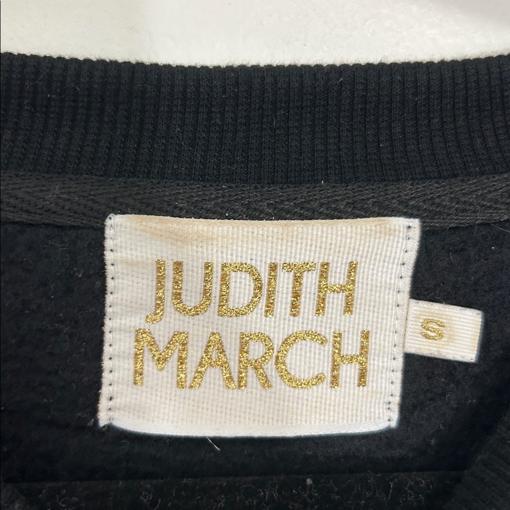 Judith March ROOTS Cropped Oversized Pullover Sweatshirt size small - Picture 2 of 7
